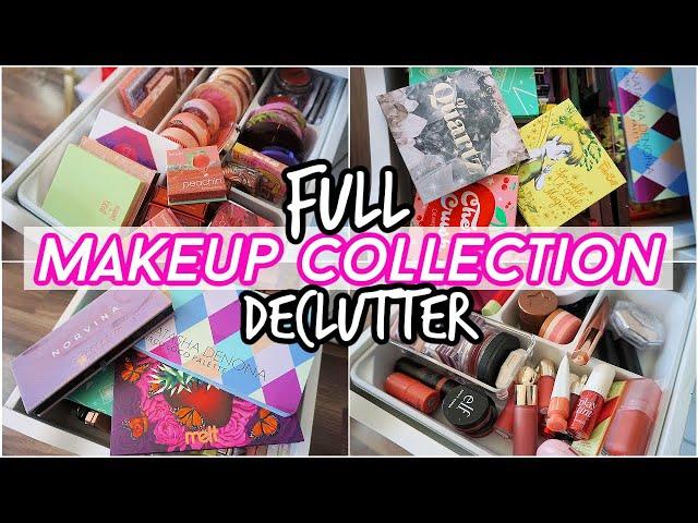 DECLUTTERING MY ENTIRE MAKEUP COLLECTION!!