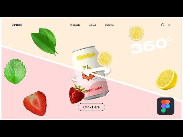 Figma Fake 3d spin on a soda can  | 3D Interactive Rotating Effect - Figma Prototyping Tutorial