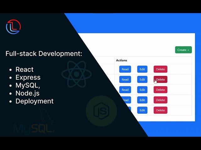 Complete Guide to Fullstack Development: React, Express, MySQL, Node.js - Tutorial