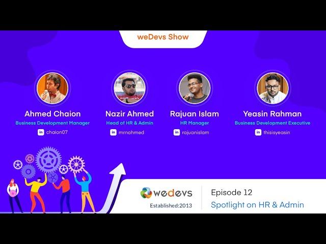 weDevs Show Episode 12: Spotlight on HR & Admin