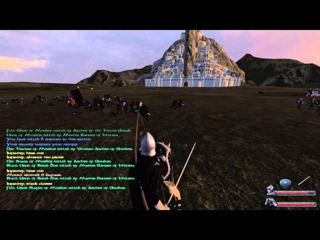 Mount&Blade Warband TLD Gondor VS Mordor Battle in Minas Tirith scene