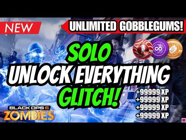 BO6 GLITCH - NEW SOLO UNLOCK EVERYTHING GLITCH (INFINITE XP & GOBBLEGUM GLITCH) BO6 ZOMBIES GLITCH