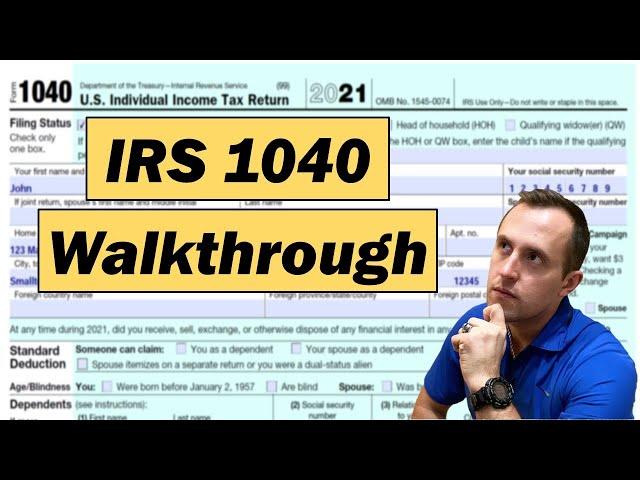 2021 IRS Form 1040 Walkthrough | Single No Dependents