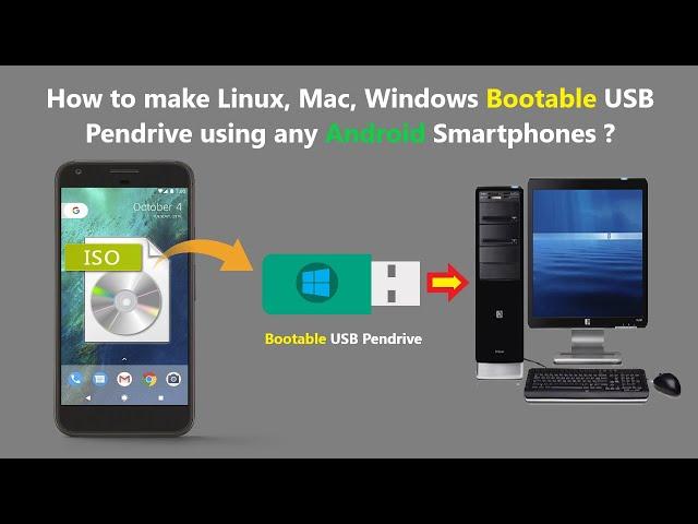 How to make Linux, Mac, Windows Bootable USB Pendrive using any Android Smartphones ?