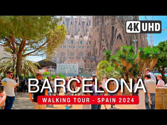 BARCELONA Walking Tour 4K - SPAIN 2024 Walk  (▶162 min)