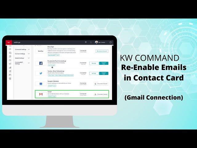 KW Command: Re-Enable Emails in Contact Card (gmail)