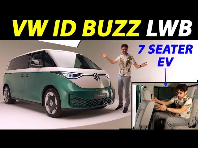 The new VW ID Buzz LWB is a 7-seater electric Microbus!