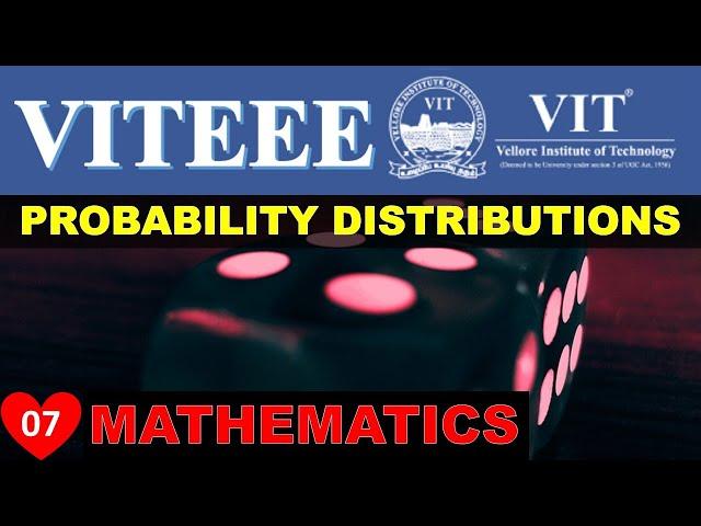 VITEEE Questions with solution | Mathematics | Probability Distributions | Part 01/2022 Sample Paper