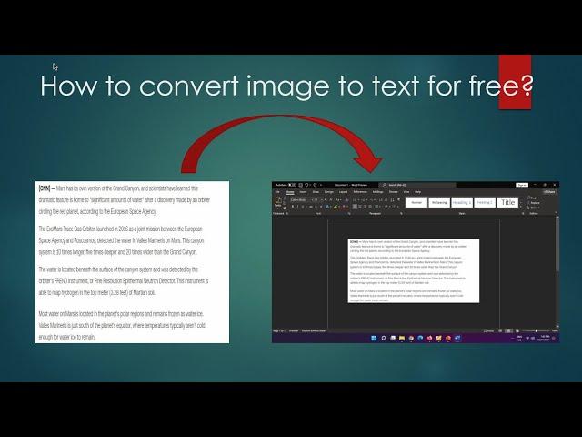 To convert image /photo to text using google chrome without software.