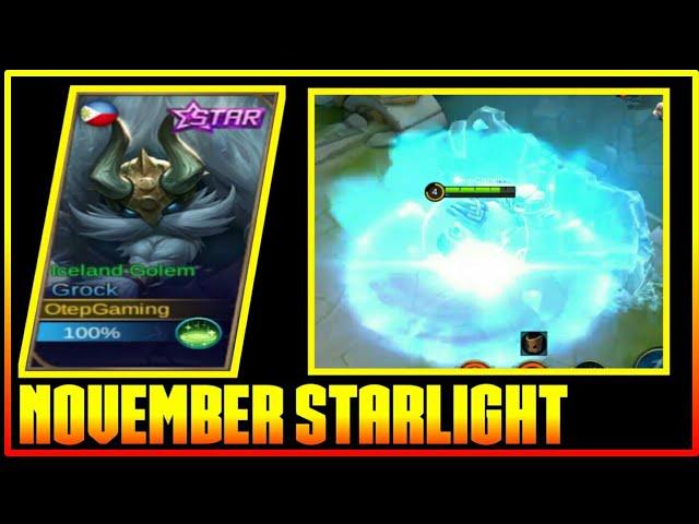 November Starlight- Grock Iceland Golem Gameplay in Mobile Legends