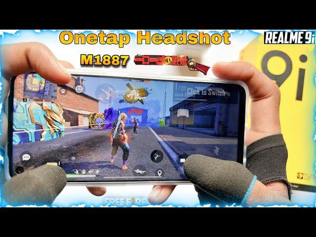 Realme 9i free fire gameplay test 2 finger handcam m1887 onetap headshot