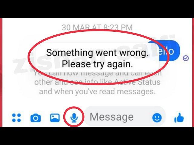 Messenger Fix Voice Message Sending Problem Showing Something Went Wrong || Audio Record Not Working