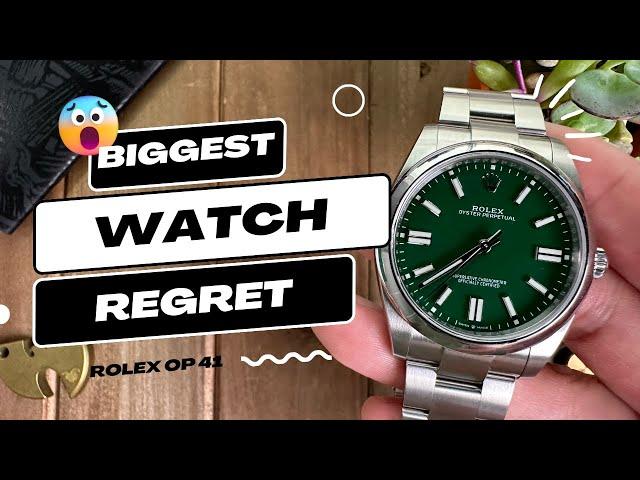 My Biggest Watch Regret! Reviewing the Oyster Perpetual 41 in Rolex Green!