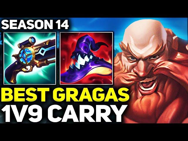 RANK 1 BEST GRAGAS IN THE WORLD 1V9 CARRY GAMEPLAY! | League of Legends