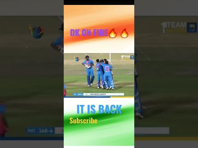 DK ON FIRE  IT IS BACK/WATCH VIDEO#cricket#Dk#sportsman