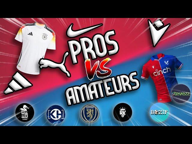 6 Amateur Concept Football Kit Designers vs the PROFESSIONALS! | FIFA Kit Creator