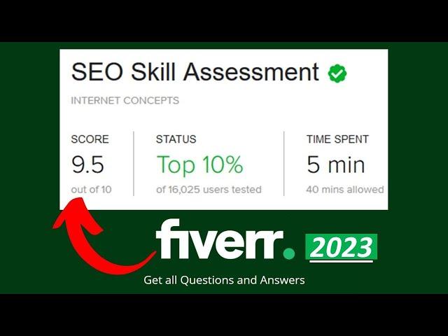 Fiverr seo skill test Question & Answers 2023 | 100% Pass