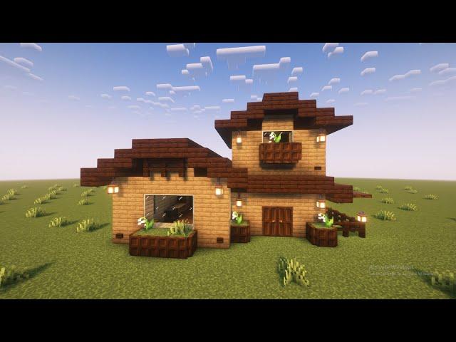 How To Build Cozy Birch Cottage In Minecraft | Easy Survival House Minecraft