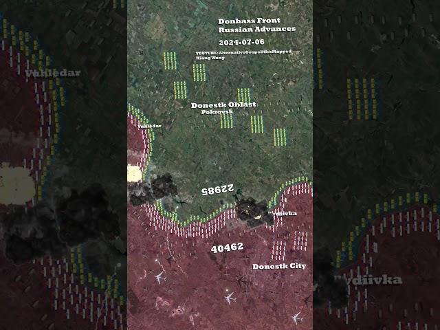 Russian Advance in Donbass / Pokrovsk / Eastern Ukraine [Feb 2024 - Nov 2024] Mapped