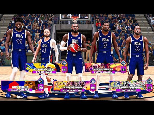 TEAM USA TAKES OVER COMP PRO AM on NBA 2K24 - Steph Curry, LeBron James, Kevin Durant...