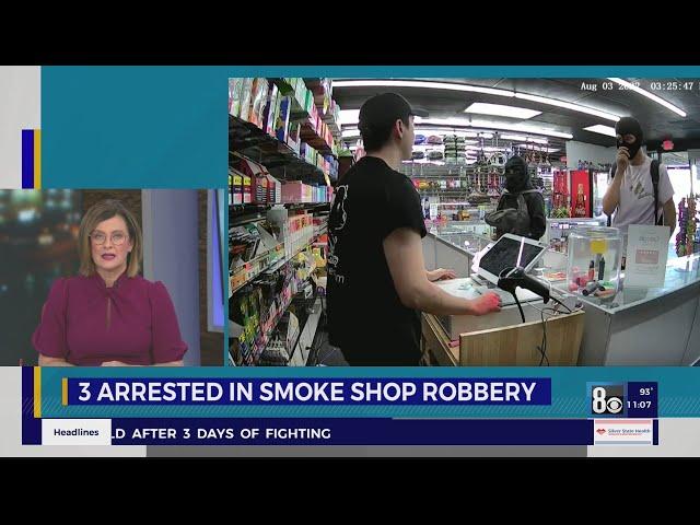 Smoke shop robbery arrests