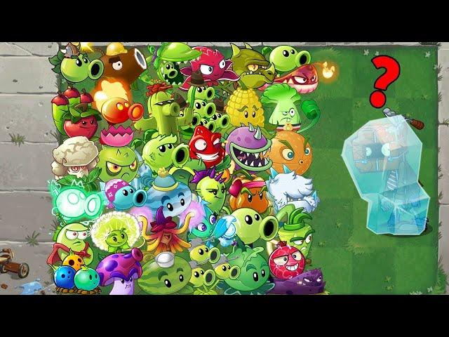 All Plants POWER-UP vs 99 Frozen Brickhead Zombies - Who Will WIn? - PvZ 2 Challenge