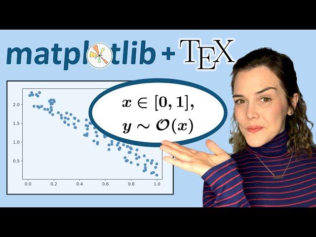 Add math symbols to matplotlib figures with matplotlib LaTeX || Matplotlib Tips