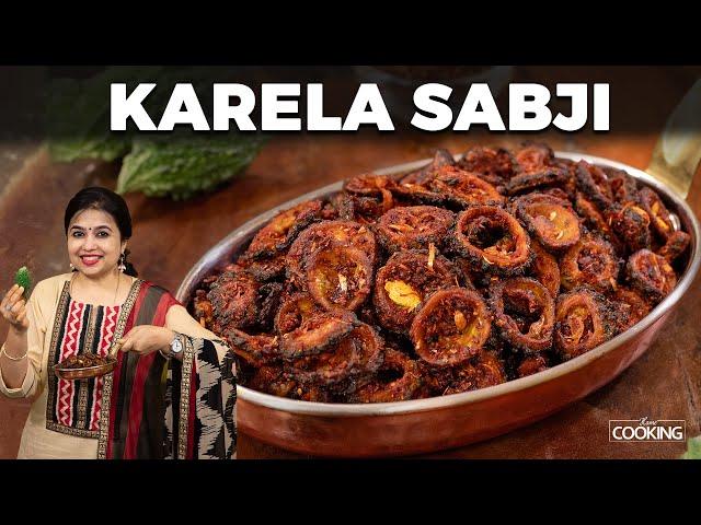 Karela Sabji Recipe | Karela Lahasun Sabzi | Bitter Gourd Garlic Fry | Karela Recipe | Karela Fry