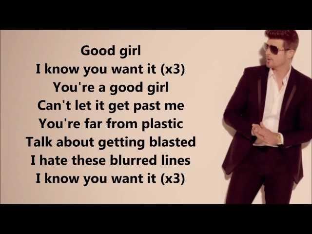 Robin Thicke - Blurred Lines (feat. T.I. and Pharrell) [Lyrics on Screen] HD