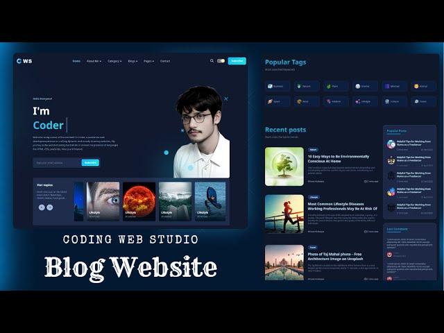 How to Create a Professional Blog Website in 3 Hours | HTML, CSS, JS