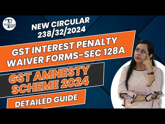 GST Amnesty Scheme 2024| Detail procedure-Section 128A | Avail benefit of Interest Penalty Waiver