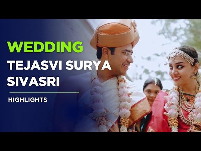 Tejasvi Surya Wedding Highlights | Tejasvi Surya Marries Carnatic Singer Sivasri Skandaprasad