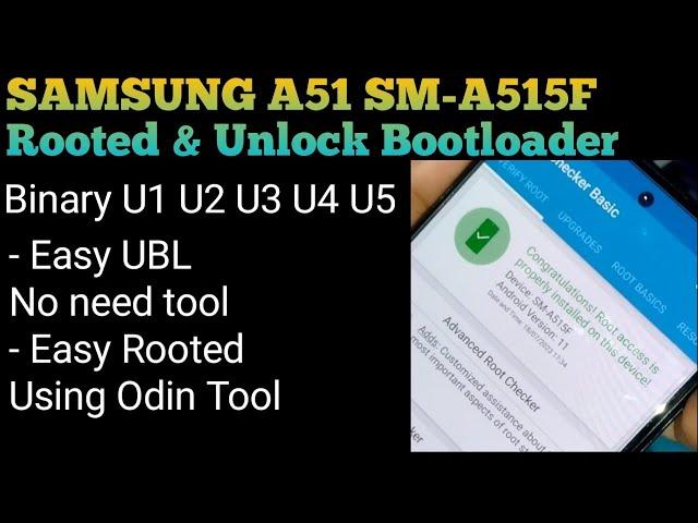 How To Root Samsung A51 USB Only | Easy Unlock Bootloader A515F U1 U2 U3 U4 U5 @mobilecareid