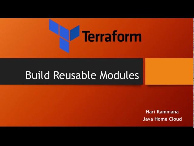 Terraform : AWS - How to build reusable terraform modules with example