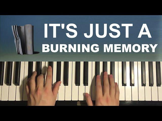 How To Play - It's just a burning memory (Piano Tutorial Lesson) | The Caretaker