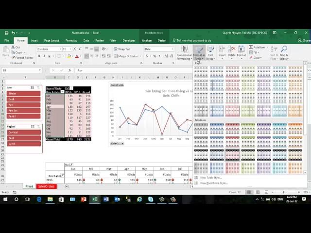 Excel 02: Buổi 4 Tất tần tật về Pivot table