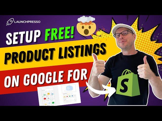 Setup FREE Product Listings on Google for Shopify (Quick & Easy) ️