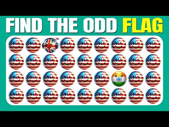 Find the ODD One Out - Flag Edition | Easy, Medium, Hard - 30 Ultimate Levels | Quizzer ODIN