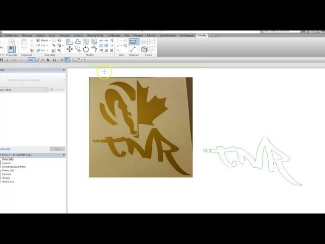 Scaling an image and object in revit