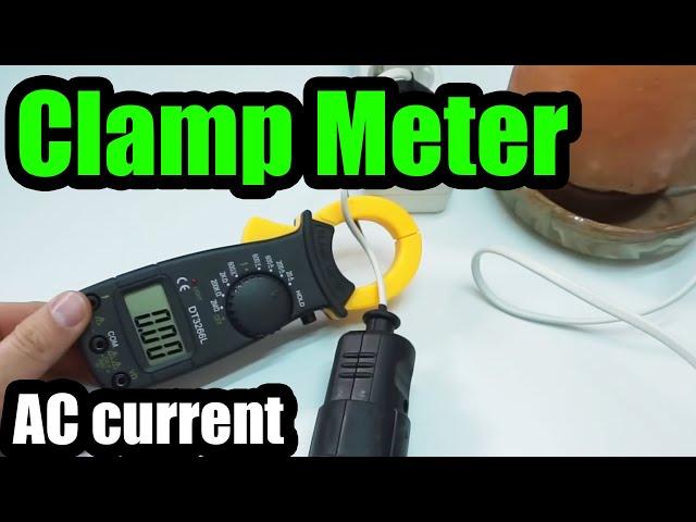How to measure AC Current Draw with a Clamp Meter (DT3266L, AC Amp clamp, Multimeter)