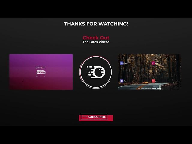 FREE YouTube EndScreen Templates - After Effects Outro Template