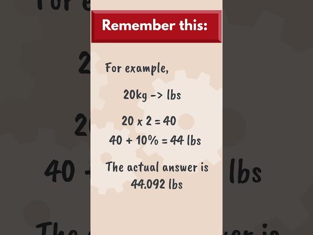 EASILY Convert Kilograms To Pounds | KG To Lbs | Useful Trick