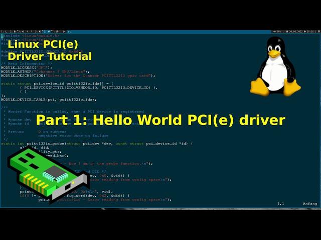 Linux PCI Driver Tutorial - Part 1: Hello World PCI(e) Driver