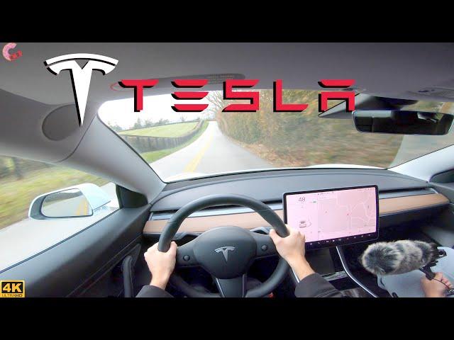 Tesla Model 3 Standard Range // POV Test Drive and 0-60 Accelerations!