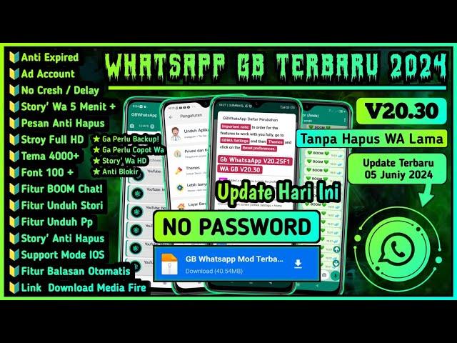 whatsapp gb terbaru 2024 || gb whatsapp terbaru 2024 || wa gb terbaru 2024 no password | wa gb no pw