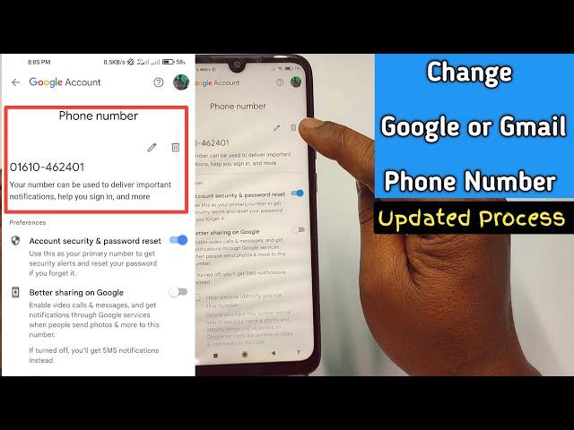 How To Change Google or Gmail Phone Number 2024