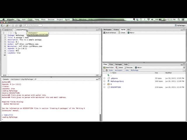 Create an R Package in RStudio