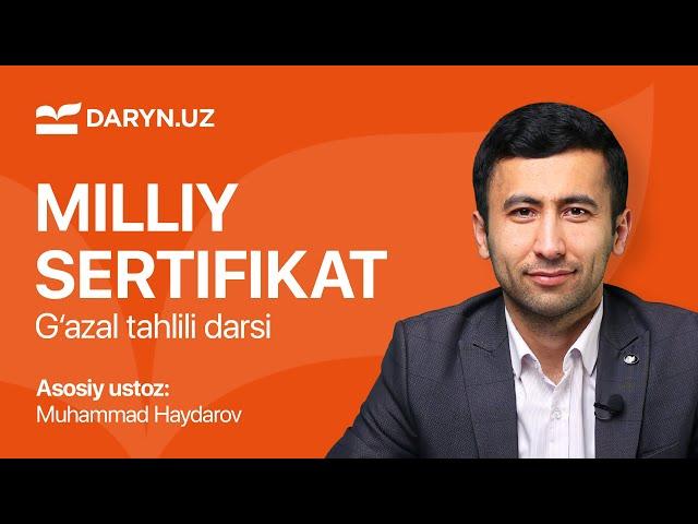 Milliy sertifikat! G'azal testlarini tez va oson bajarish usullari! | Muhammad Haydarov