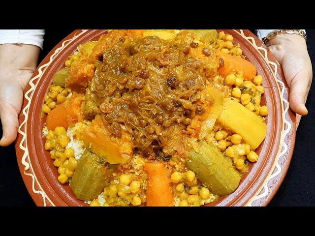 Moroccan Cuisine: The Famous Traditional Dish Couscous With Vegetables  Couscous Recipe