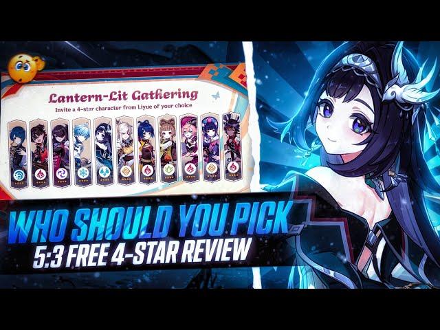 [Hindi] Which Free 4-Star Character Should You Pick.? | Genshin Impact 5.3 Lantern Rite Review